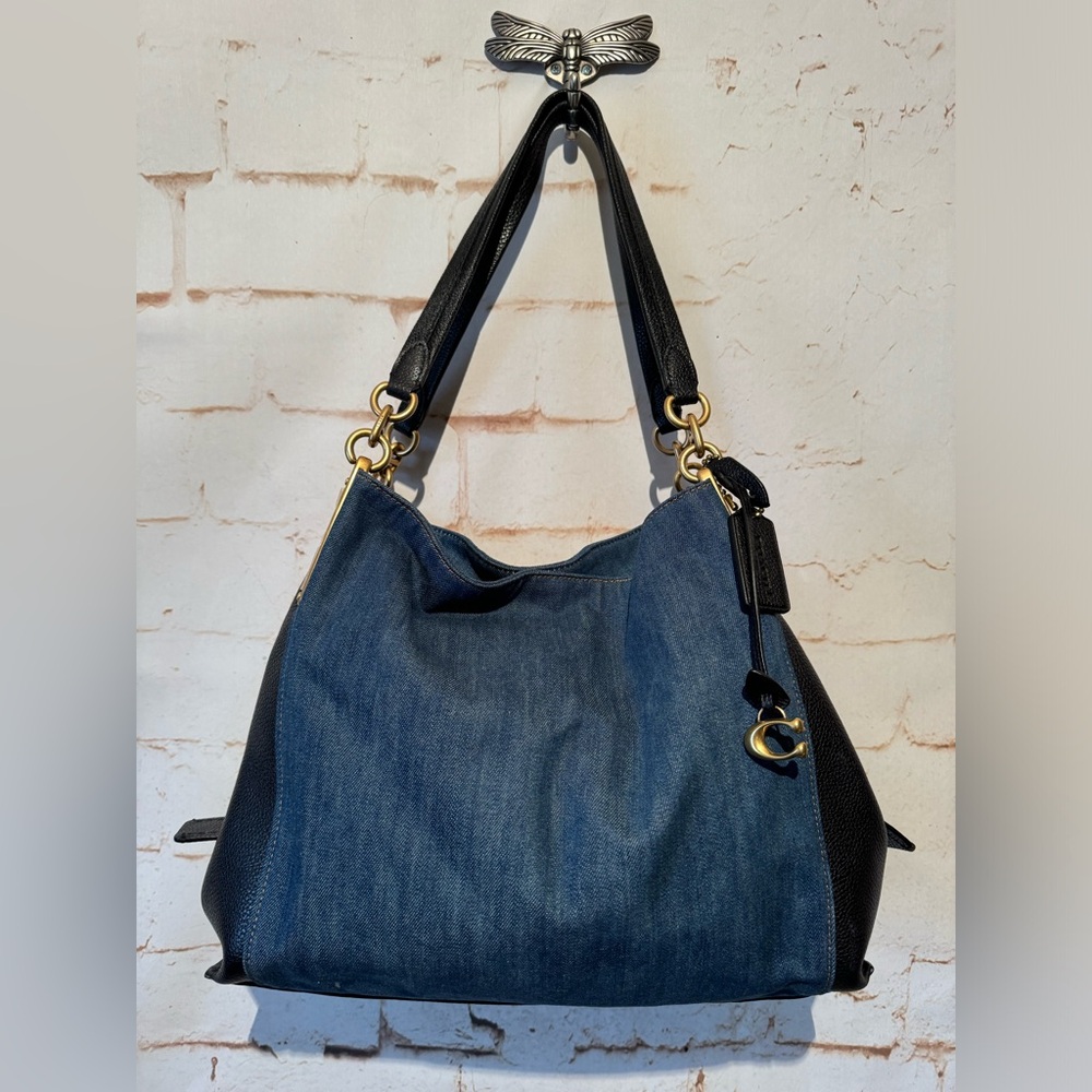 Coach Dalton Bag 31 Brass/ Denim EUC